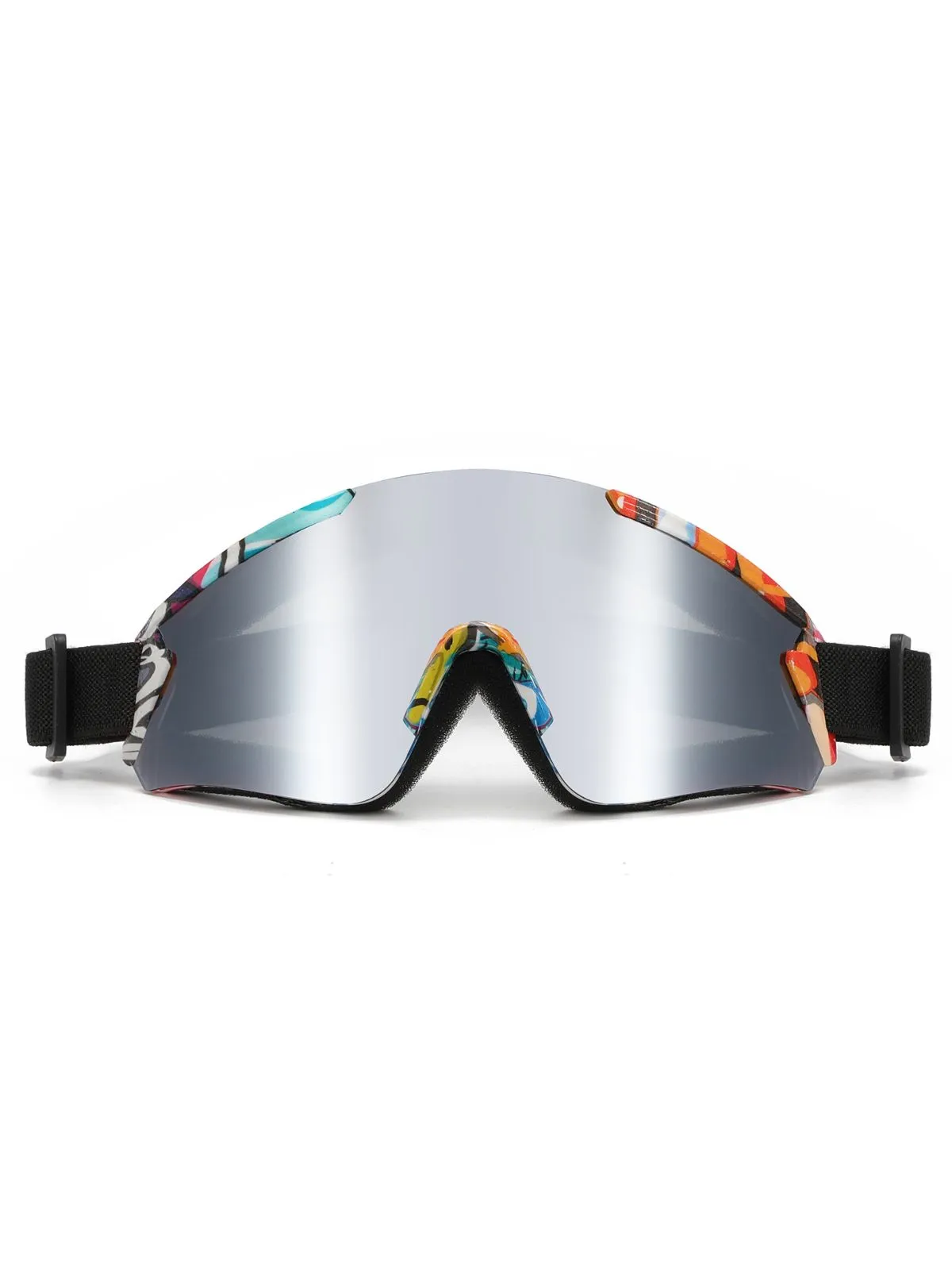 Oversized Mirrored Ski Goggles – Windproof & Dustproof UV400 Protective Sports Eyewear for Outdoor Mountaineering, Snowboarding & Hiking
